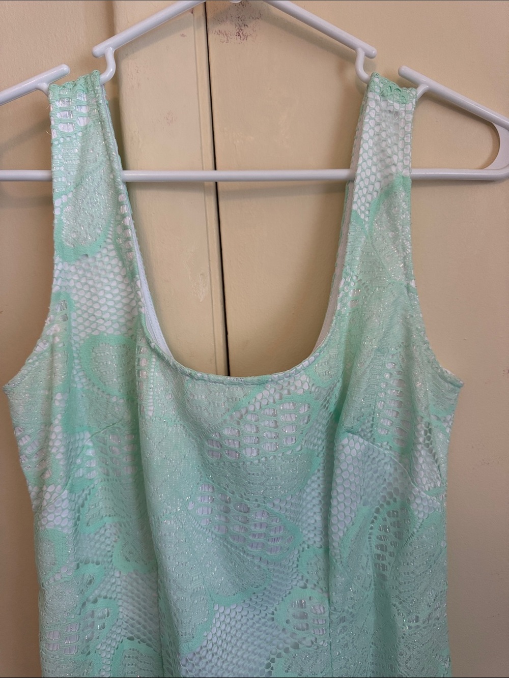 Lilly Pulitzer Mint Green Lace Sleeveless Mini Dress - Picture 2 of 9